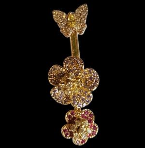 🦋🌸👁️🍬Butterfly Floral Eye Candy Brand Earrings - NWT🍬👁️🌸🦋